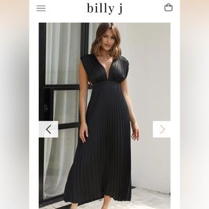 Black formal dress v neck